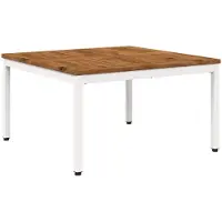 Syfax Table basse, design naturel et couleur blanche, dimensions : 80 x 80,5 x 45 cm