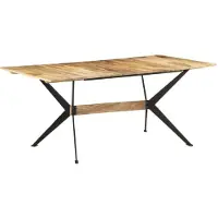 Syfax Table à manger 180x90x76 cm Bois de manguier massif