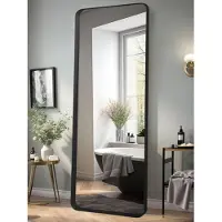 Sonstiges Miroir mural corporel, dimensions 52 x 161 cm, miroir de sol, aluminium noir mat