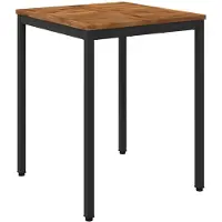 vidaXL Table de jardin, naturelle et noire, 60 x 60,5 x 75 cm