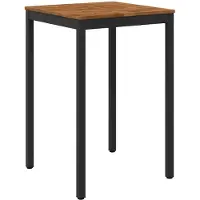 vidaXL Table de bar d'extérieur, naturelle et noire, 70 x 68,5 x 105 cm
