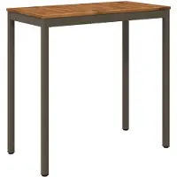 vidaXL Table de bar d'extérieur, couleur bois et marron, 108,5 x 55 x 105 cm