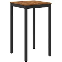 vidaXL Table de bar d'extérieur, naturelle et noire, 60 x 60,5 x 105 cm