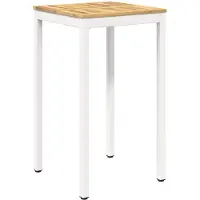 Syfax Table de jardin, blanche, dimensions 60 x 60,5 x 105 cm, en bois d'acacia massif