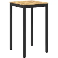 Syfax Table de jardin, blanche et noire, dimensions 60 x 60,5 x 105 cm