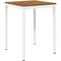 vidaXL Table de bar d'extérieur, naturelle et blanche, 80 x 80,5 x 105 cm
