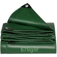 Sonstiges Bâche de protection 670 g/m², bâche pour camion avec œillets, tissu PVC, imperméable, résistante à la déchirure, dimensions 4x8 mètres