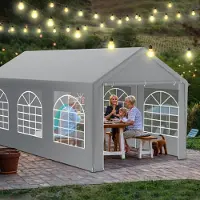 Sonstiges Tente de réception 3x6 mètres, couleur grise, avec fenêtres, imperméable, protection UV, structure en acier