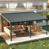 Sonstiges Pavillon mural de 3 x 4,6 mètres, de couleur grise, avec système de drainage et toit en acier galvanisé