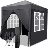 Sonstiges Pavillon d'extérieur 2x2 mètres, hauteur réglable, imperméable, de couleur grise, avec 4 panneaux latéraux