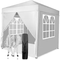 Sonstiges Pavillon d'extérieur de 2 x 2 mètres, avec hauteur réglable, résistant aux intempéries, comprenant 4 panneaux latéraux, de couleur blanche