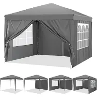 Sonstiges Pavillon de 3x3 mètres, couleur gris clair, avec 4 panneaux latéraux