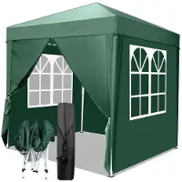 Sonstiges Pavillon de jardin 2x2 mètres, vert, imperméable, protection UV 50+, avec 4 panneaux latéraux