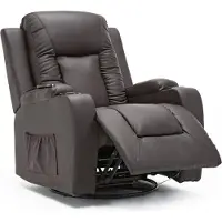 COMHOMA Fauteuil TV – pivotant à 360 degrés – avec fonction rocking, fauteuil relaxant pour la maison/le bureau