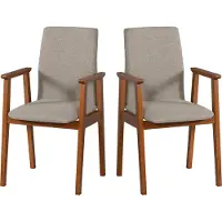 LeafDesign Esszimmerstuhl 2 x "SESSEL 2", kastanie, inari 23