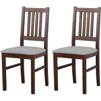 LeafDesign ESSZIMMERSTUHL - Lot de 2 chaises Bos, bois de noyer, finition "opium", modèle 85