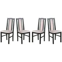 LeafDesign CHAISE DE SALLE À MANGER - Lot de 4 Bos 7 noir paros 2