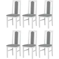 LeafDesign ESSZIMMERSTUHL - Lot de 6 chaises Bos 7, blanches, style "hygge", modèle 91