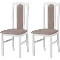 LeafDesign ESSZIMMERSTUHL - Lot de 2 chaises de salle à manger, modèle Bos, couleur blanche et dorée, référence 22