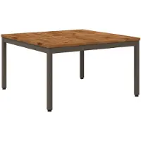 vidaXL Table basse en bois d'acacia massif, style naturel et café, 80 x 80,5 x 45 cm