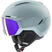 Uvex Horizon CV Visor, casque de ski avec visière, bleu/vert