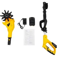 StarTech.com Fraise rotative électrique manuelle pour jardin - Cultivateur à batterie - 20 V - Batterie non incluse - Longueur réglable - Profondeur de travail de 25 cm - Lame en acier au manganèse - Jaune/Noir