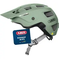 ABUS Casque de VTT MoDrop MIPS de - Casque de vélo robuste avec protection contre les chocs, idéal pour les vététistes - Ajustement personnalisé - Unisexe - Vert, taille M