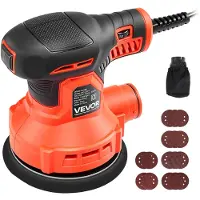 Vevor Ponceuse Excentrique 127 mm 250 W Ponceuse Orbitale Aléatoire Filaire pour Ponçage Finition Précision du Bois