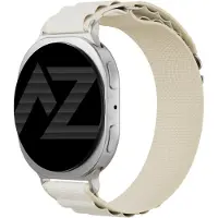 Accezz Bracelet en nylon Alpine pour Samsung Galaxy Watch 9 (40/44mm) / Watch 8 (40/44mm) / Classic (46mm) - Lumière stellaire