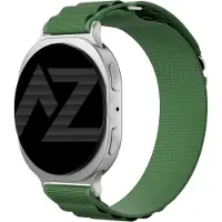 Accezz Bracelet en nylon Alpine pour Samsung Galaxy Watch 9 (40/44mm) / Watch 8 (40/44mm) / Classic (46mm) - Olive Green