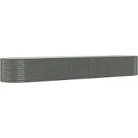 Syfax Parterre surélevé Acier revêtu par poudre 507x100x68 cm Gris