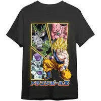 Toei Animation T-shirt à Manches Courtes Dragon Ball Z Villains &amp; Goku
