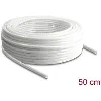 DeLOCK Tuyau pneumatique en polyuréthane, 10x6,5 mm, blanc, 50 mètres, pour air comprimé, usage industriel