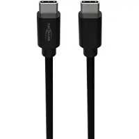 Ansmann Câble de recharge USB-C , connecteur robuste en aluminium, câble de données noir de 2 m