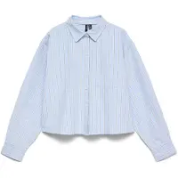 Vero Moda Chemisier 'VMARIA' bleu clair / gris foncé / blanc