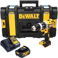 DeWalt Perceuse-visseuse à percussion sans fil DCD 796 M1, 18 V, 70 Nm, moteur sans balais, avec 1 batterie 4,0 Ah, un chargeur et une mallette de transport robuste