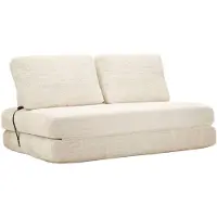 Mauro Ferretti Canapé-lit en tissu bouclé blanc compressé cm 150x100x80