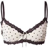 Hunkemoller Soutien-gorge 'Dolly' noir / coquille d'oeuf