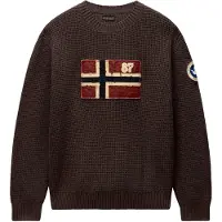 Napapijri Pull-over 'D-ARCHIVE' beige / marron / bordeaux / noir