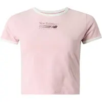 New Balance T-shirt cyclamen / rosé / blanc
