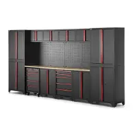HBM système d'atelier modulaire 12 pièces, noir rouge