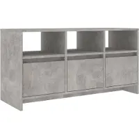 Syfax Meuble TV Gris béton 102x37,5x52,5 cm Bois d'ingénierie