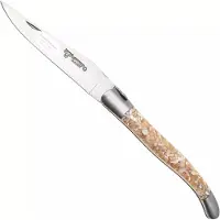 Laguiole En Aubrac L0212IIFFCQT, Sandvik 12C27, Trocha Shell, couteau de poche, 12 cm