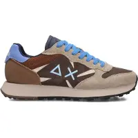 BUY SHOES Sun68 Jaki 2.0 : Baskets en cuir pour hommes, tissu bleu marine