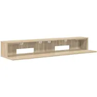 vidaXL Bureau d'angle Sonoma, chêne, 130 x 36 x 19,5 cm, panneau de particules