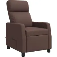 vidaXL Fauteuil de relaxation de massage, couleur marron, revêtement en similicuir, marque