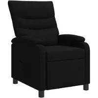 vidaXL Fauteuil de relaxation noir tissu