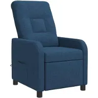 vidaXL Fauteuil de relaxation massant, bleu, revêtement en tissu, marque
