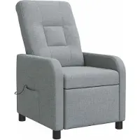vidaXL Fauteuil de relaxation de massage, couleur gris clair, revêtement en tissu, marque
