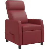 vidaXL Fauteuil de relaxation de massage, couleur rouge vin, revêtement en similicuir, marque